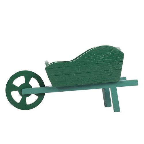 Create vibrant garden displays with the Green Resin Wheelbarrow Planter, a whimsical addition to your outdoor space.