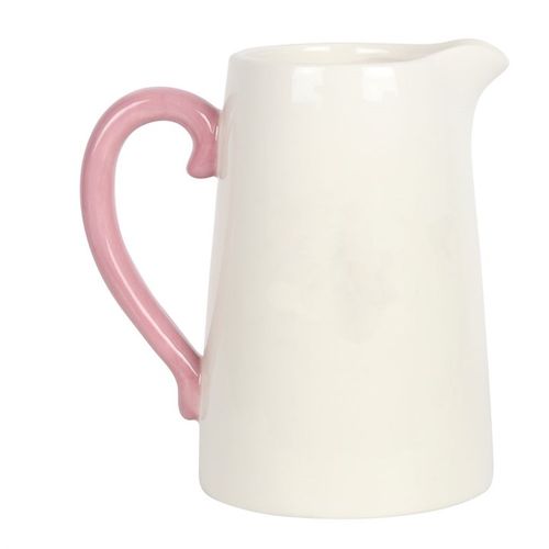 If Mums Were Flowers Ceramic Flower Jug with pastel pink handle, perfect for Mother's Day gifts filled with blooms.