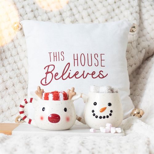 Charming Snowman Mug and Socks Set, perfect for cosy winter days and festive gifting during the Christmas season.