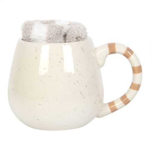 Charming Snowman Mug and Socks Set, perfect for cosy winter days and festive gifting. Hand wash only, 450ml capacity.