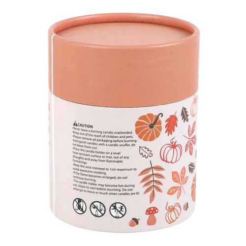 Autumn Leaves Cinnamon & Orange Candle in a decorative box, perfect for warming up autumn days.