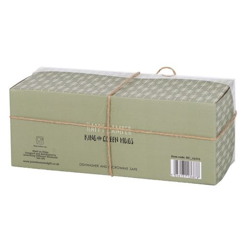 Stylish packaging for the King and Queen Couples Caravan Mug Set, perfect for caravanning adventures together.