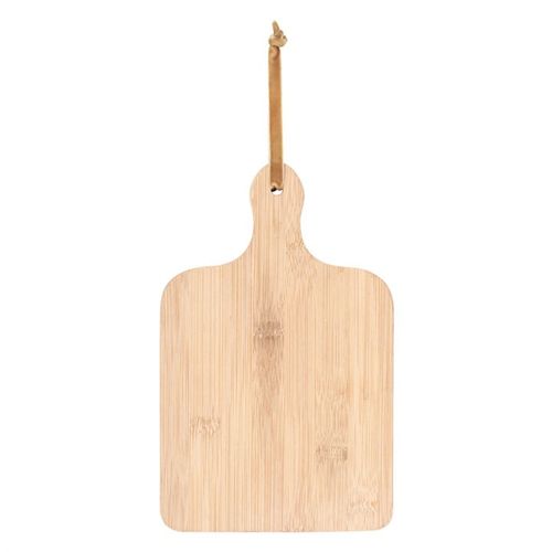 Serve festive treats with the Gingerbread Cookies Bamboo Serving Board, featuring a charming design and velvet ribbon.