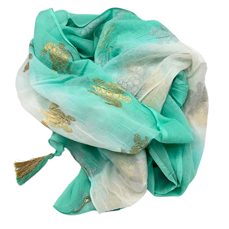 Soft, lightweight Nomad Sari On the Med Collection - Pareo - Choose your design, featuring vibrant turtle motifs.