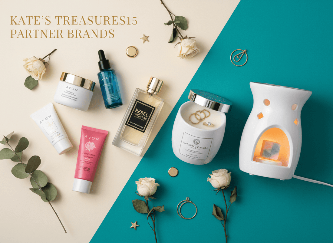 Partner brands we love and recommend: Avon skincare, Rebel Aromas cruelty free perfume, Imperial Candles with jewellery, and Scentsy wax warmers