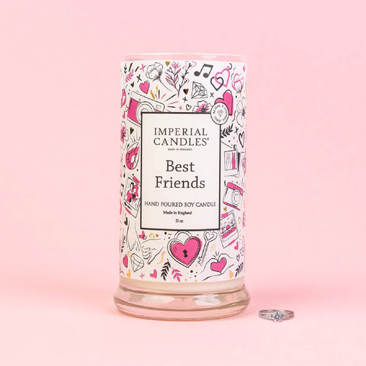 Best Friends - Imperial candles - Jewel Inside with sweet strawberry and vanilla scent, featuring a hidden jewel worth £2,000.