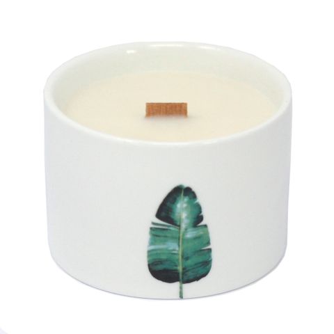 Medium Med Botanical Candles - Mulberry Harvest in a stylish vessel, perfect for adding warmth to any space.
