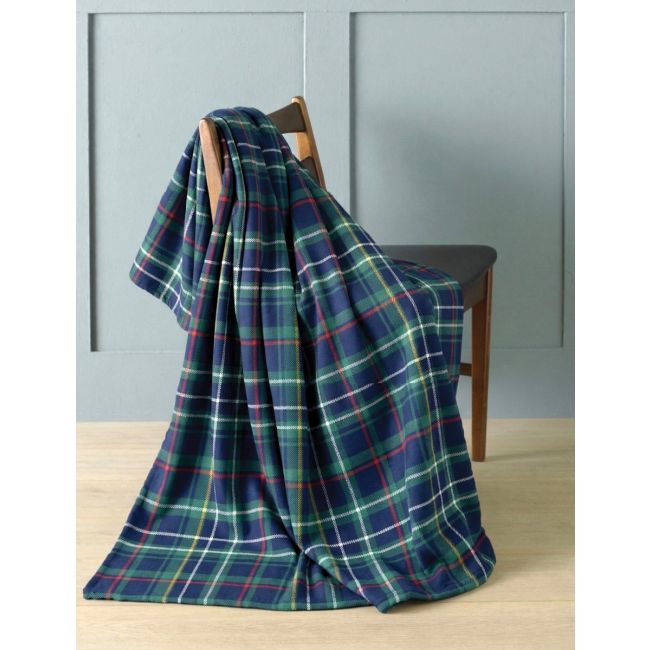 Tartan Fleece Blanket Throw – Red or Green