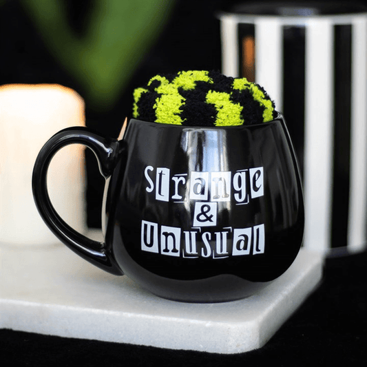 Strange and Unusual Mug & Striped Socks Gift Set 500ml