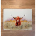 Highland Cow Glass Worktop Saver 37 x 27cm 2