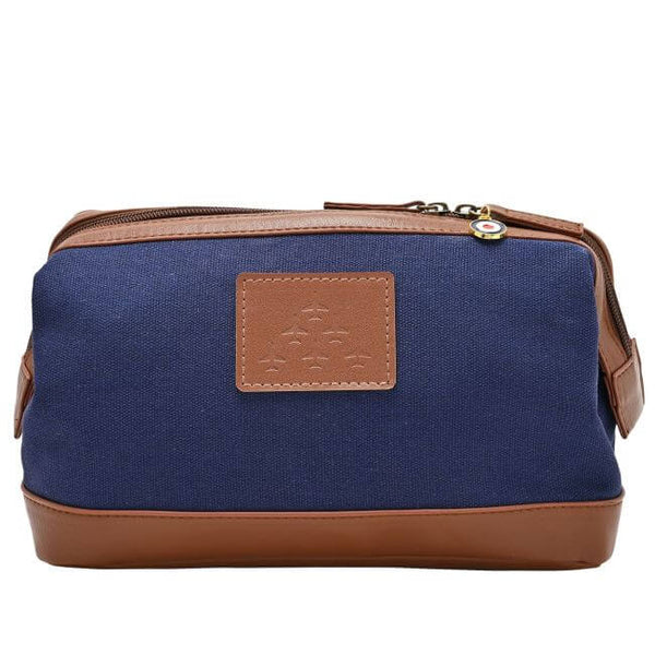 RAF Washbag Navy Blue Canvas Travel Toiletry Bag Red Arrows