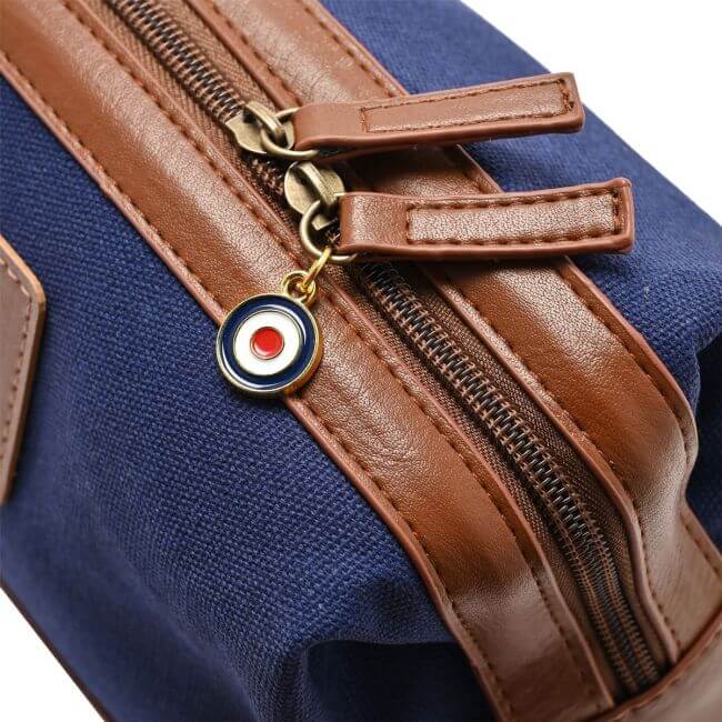 RAF Washbag Navy Blue Canvas Travel Toiletry Bag Red Arrows