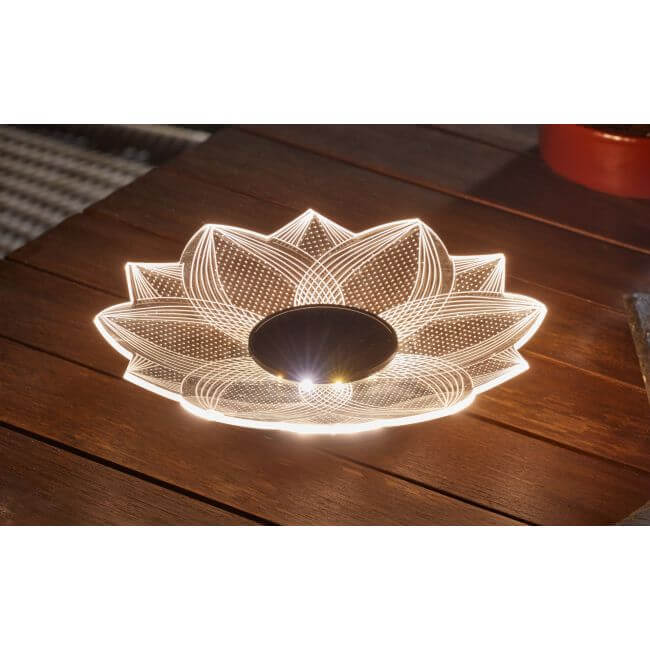 Solar Lotus Flower Garden Lights Set of 2