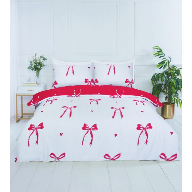 Red Bows Duvet Cover Set