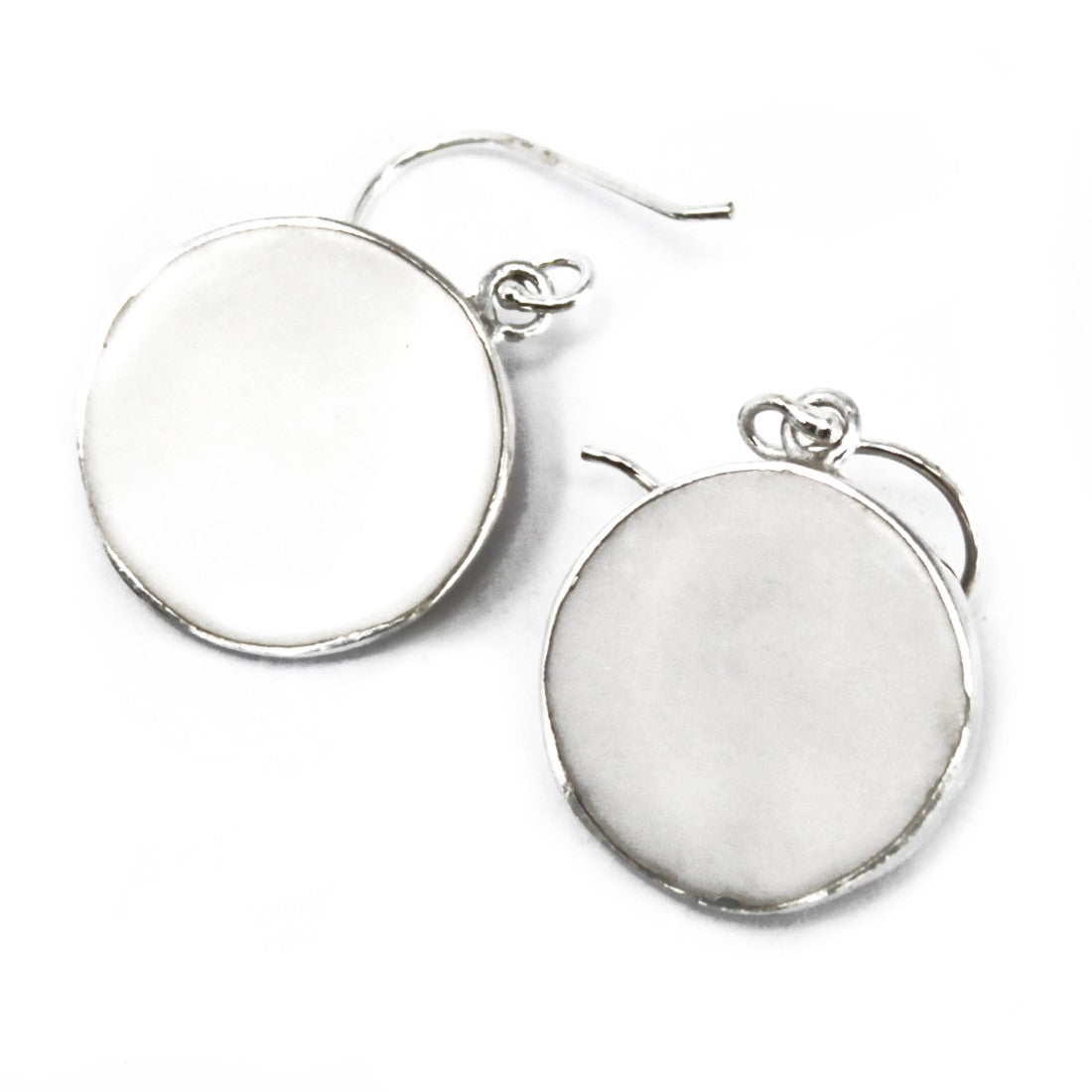 Elegant Tree of Life Silver Earrings 15mm - Mother of Pearl, symbolising beauty and strength, perfect for any occasion.