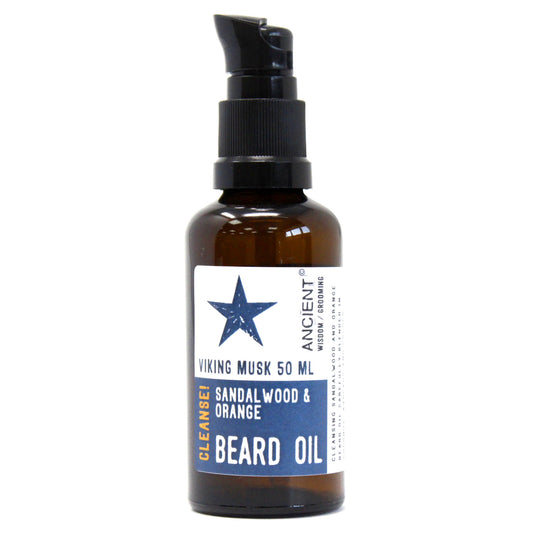 Pure and Natural Beard Oils - 50ml for healthy, sweet-smelling beards. Ideal for conditioning and cleansing.