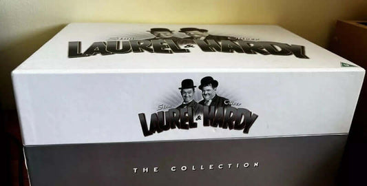 Laurel & Hardy - The Collection DVD box set showcasing 21 discs of classic comedy gems for fans.