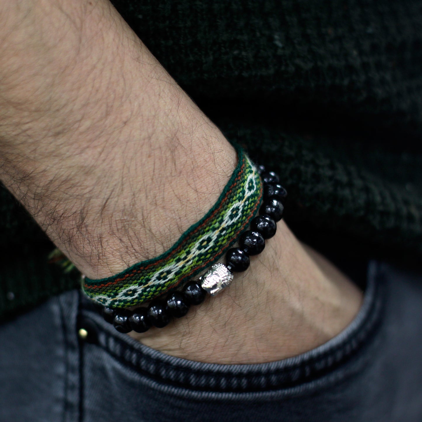 Stylish Darkwood Beads bracelet, perfect for unisex wear and pairing with other accessories. Ideal for unique fashion.