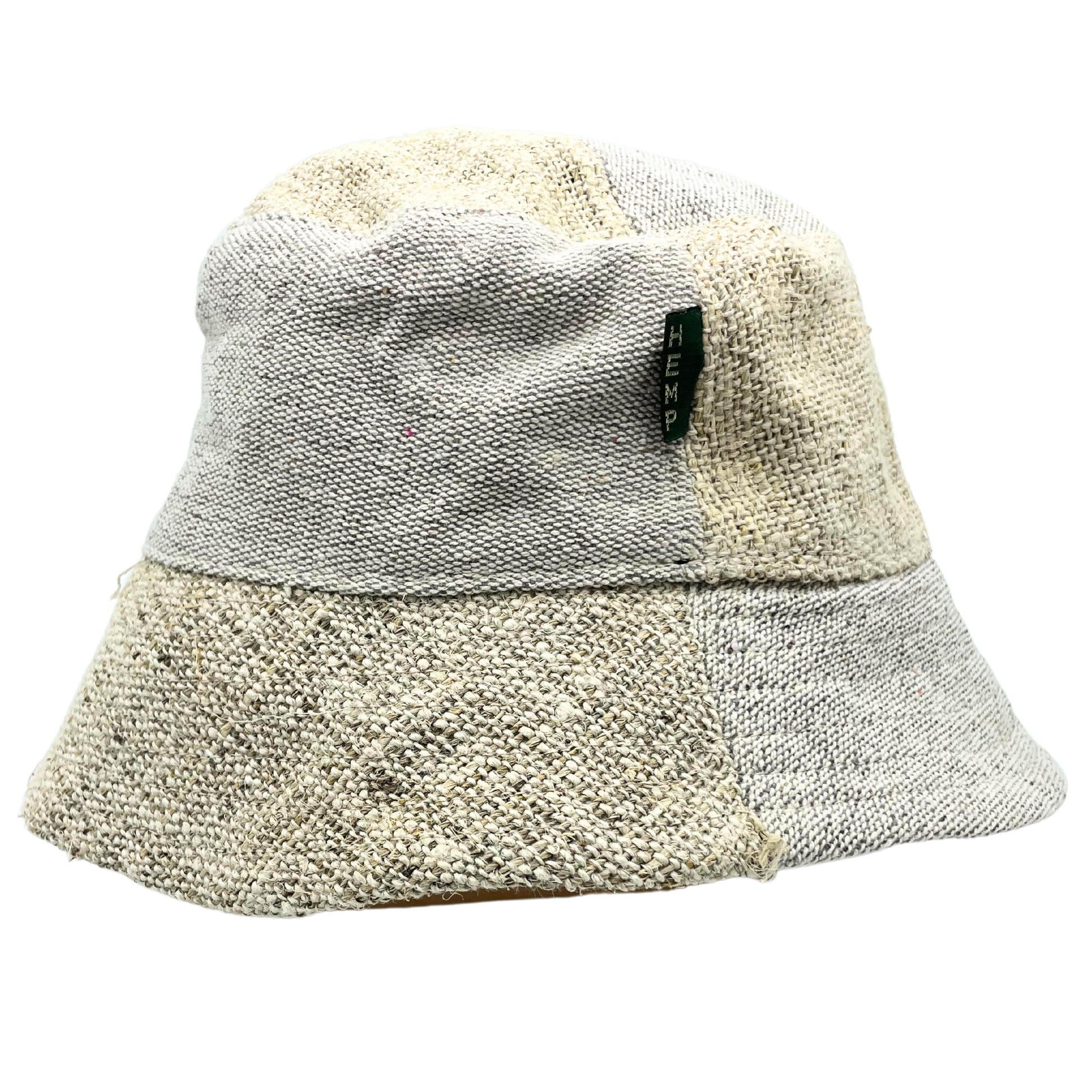 Patched Hemp & Cotton Boho Festival Hat in natural, a unique accessory for free-spirited style lovers.