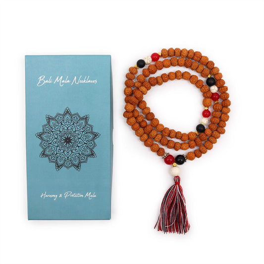 Bali Mala Necklace - Choose your Favourite showcases Rudraksha beads for harmony and self-realisation. Perfect for any occasion.