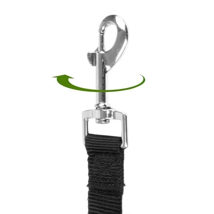 Dog Lead Triple Attachment black for all sizes of dogs, perfect attachments, metal swivel snap and strap.