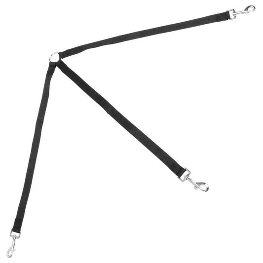 Dog Lead Triple Attachment black for all sizes of dogs, perfect attachments, three-arm dog lead with metal clasps