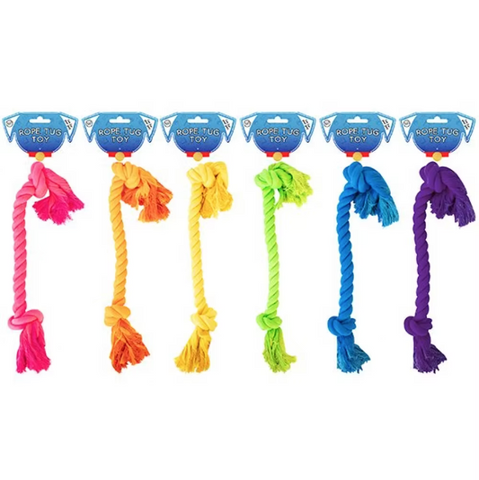 Puppy rope tug toy - Choose your colour: six bright colours for endless play.