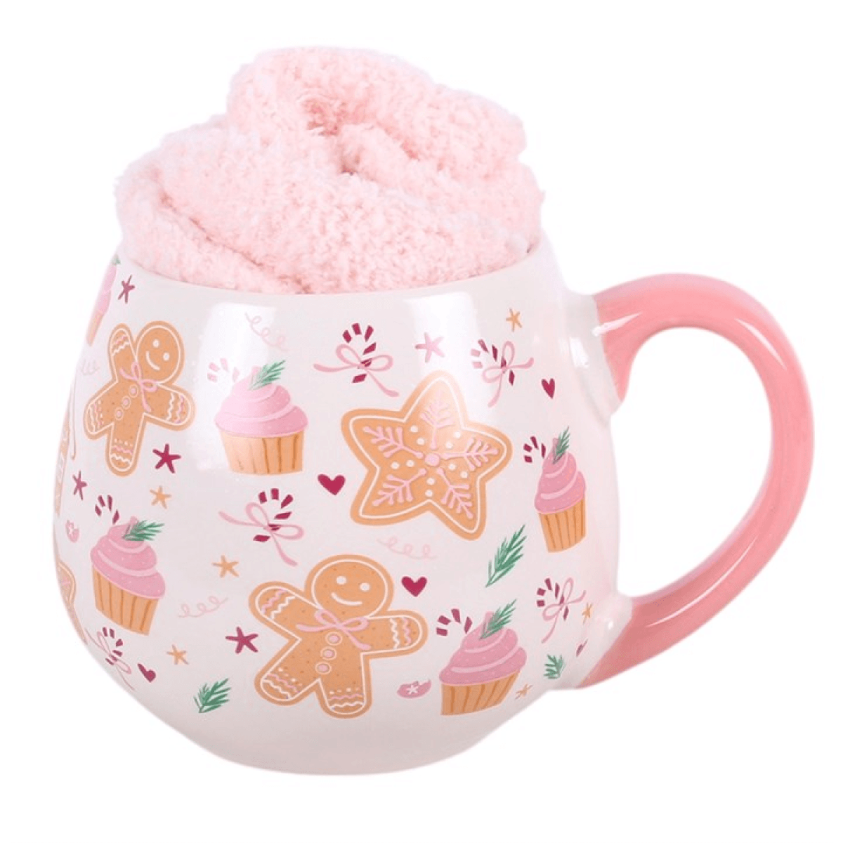 Sugarplum Bakery Mug and Socks Christmas Gift Set 500ml