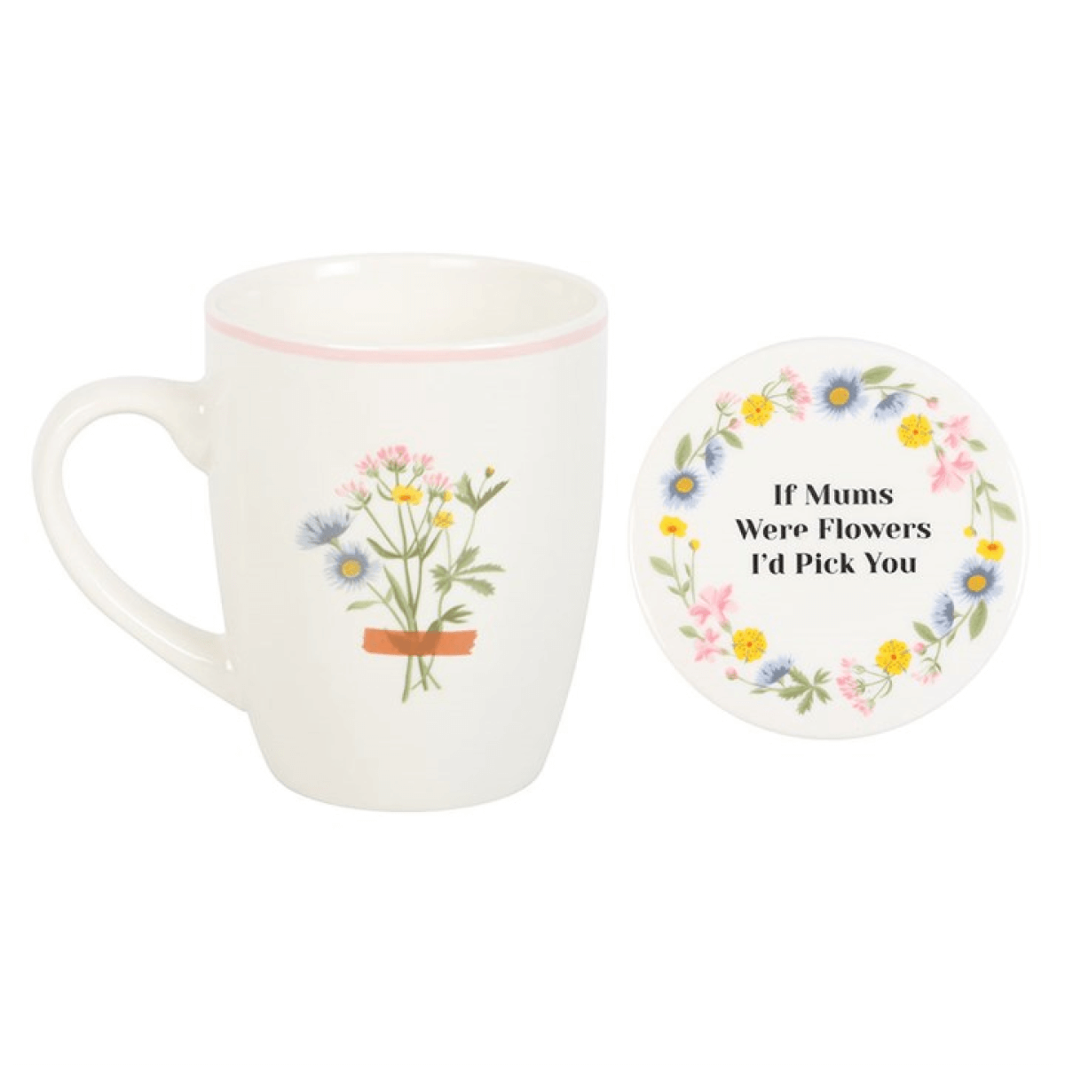 🌸 If Mums Were Flowers Floral Mug & Coaster Set