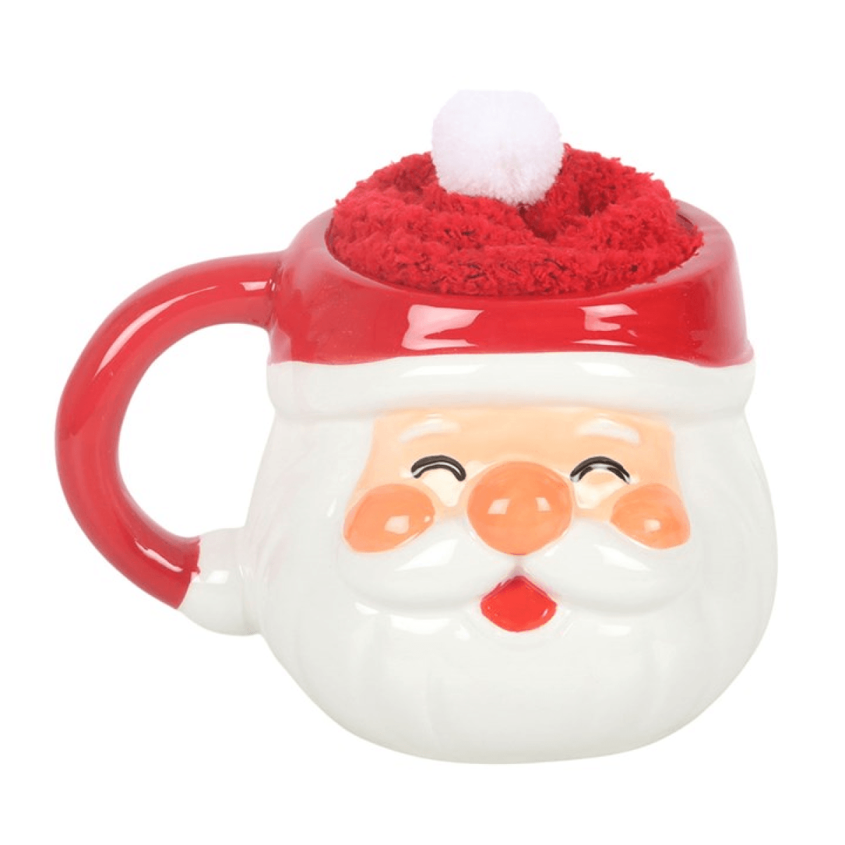 Jolly Santa Mug and Socks Christmas Gift Set