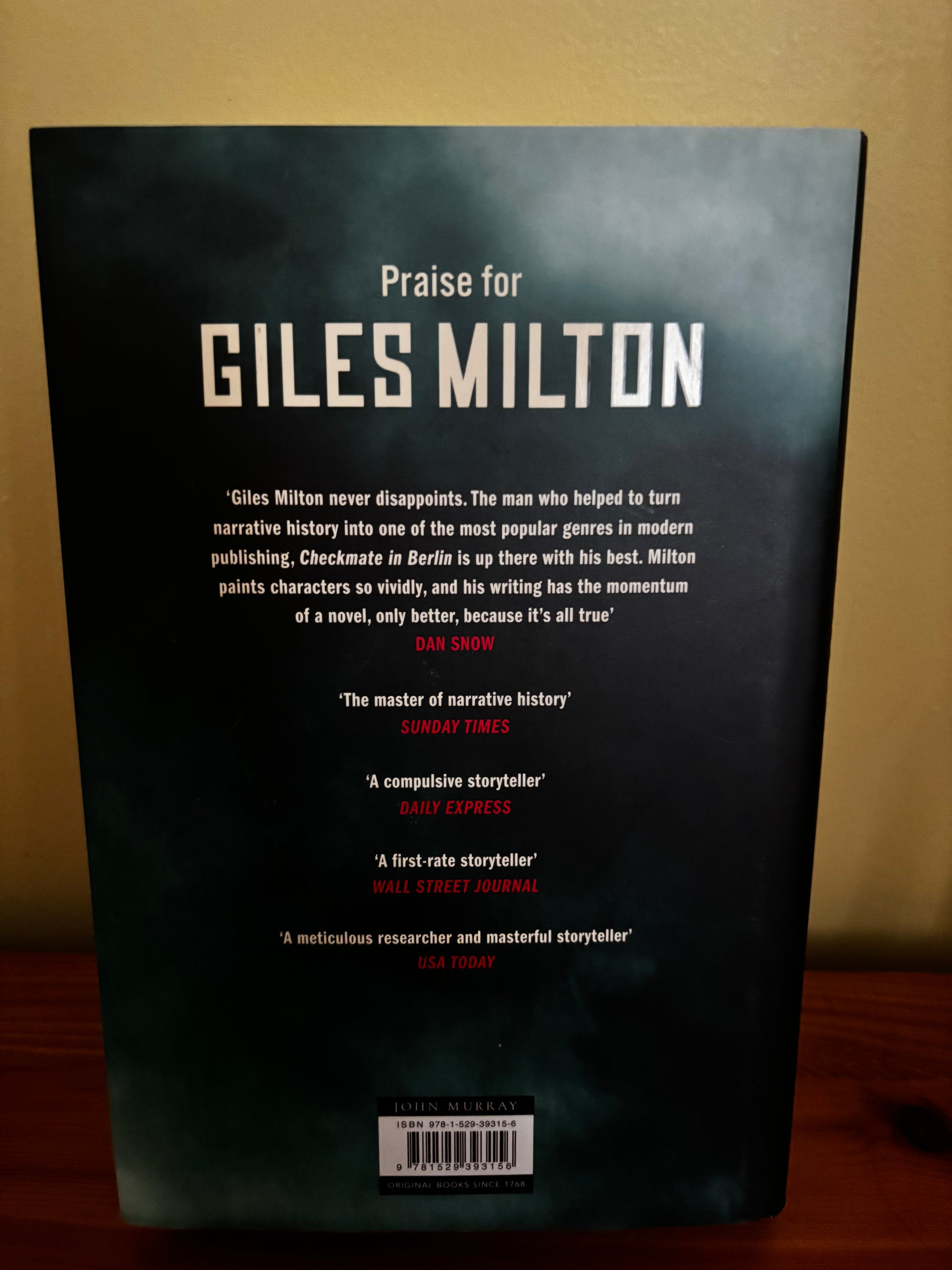 Giles Milton's Checkmate in Berlin: The Cold War Showdown That Shaped the Modern World Hardcover – 27 May 2021, praised by critics.