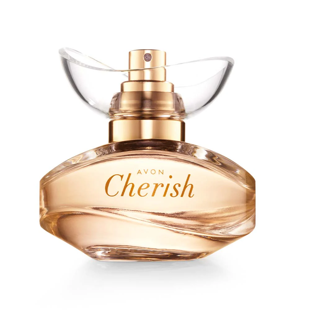 Avon Cherish EDT for Her, a sealed perfume with Cherry Blossom, embodies elegance and femininity in a stunning bottle.