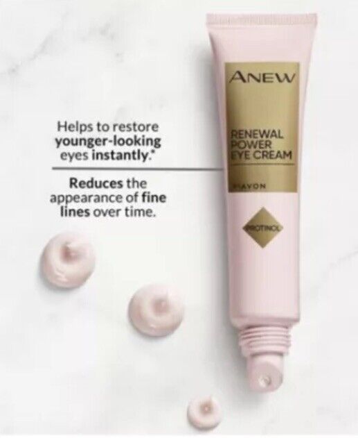 Avon Anew Renewal Power Eye Cream targets fine lines, promoting youthful, radiant eyes. Perfect for all skin types.