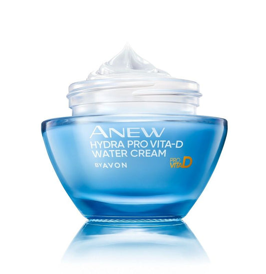 Avon Anew Hydra Pro Vita-D Water Cream, a luxurious formula for radiant hydration and enhanced skin glow.