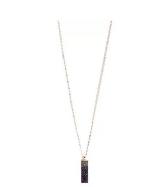 Elegant Avon Juliet Longline Necklace featuring faux amethyst, perfect for elevating your style with sophistication.