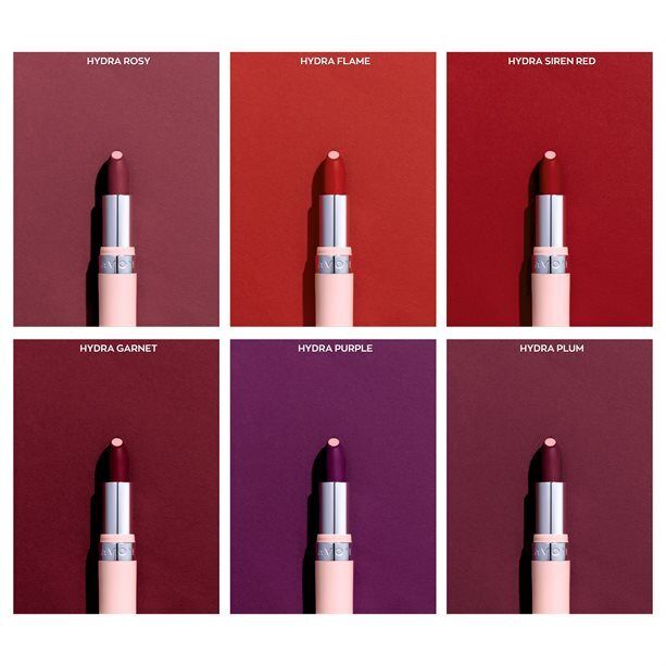 Avon Hydramatic Matte Lipstick - Hyaluronic Infused Lipstick, Choose Your Shade, featuring a range of bold colours.