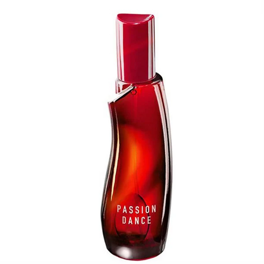 Avon Passion Dance EDT for Her showcases a sleek bottle, embodying elegance and allure for the modern woman.