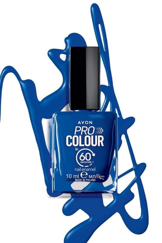 Avon Pro Nail Polish in "Statement" offers a stunning glossy blue shade to elevate your nail game with confidence.