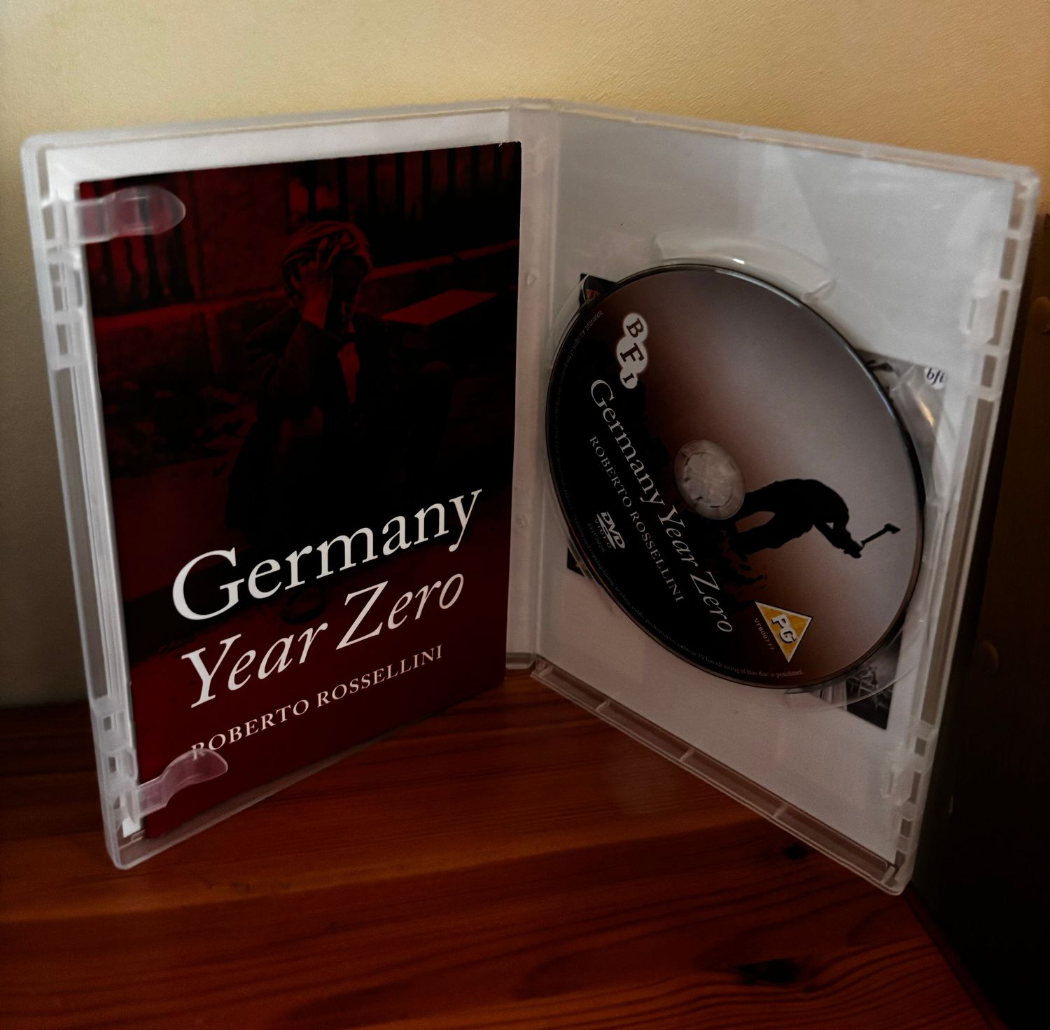 Germany Year Zero DVD 2015 Directed By Roberto Rossellini Classic Film Edition showcasing post-war cinema on display.