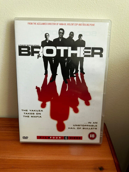 Brother DVD (2003) showcases a gripping tale by Takeshi Kitano, featuring action and rivalry in a thrilling narrative.