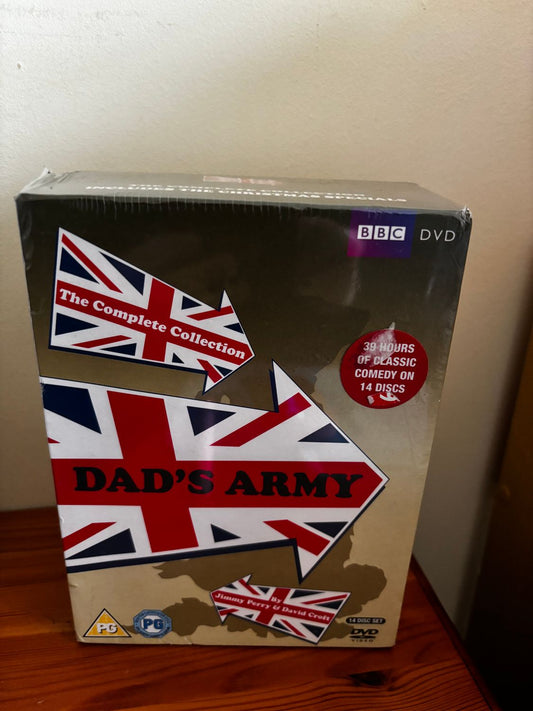Dad's Army 1-9 Complete DVD Collection [14 Discs] Boxset showcasing classic British comedy on a stylish boxset.