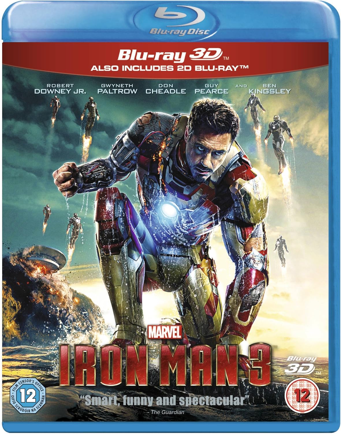 Experience the action-packed adventure with Iron Man 3 (Blu-Ray 3D) + (Blu-Ray 2D) combo pack from your trusted retailer.