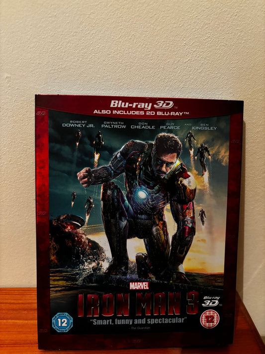 Explore the action with Iron Man 3 (Blu-Ray 3D) + (Blu-Ray 2D) combo pack, a thrilling masterpiece for fans!