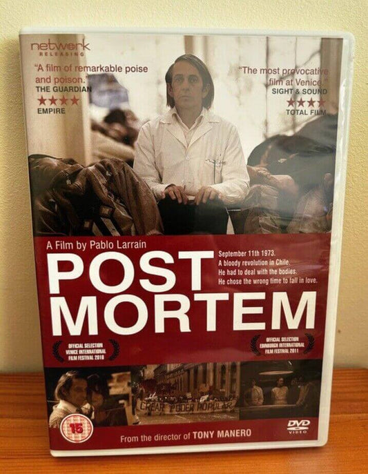 Post Mortem (DVD, 2012) showcases a gripping tale of chaos in Chile on September 11, 1973, directed by Pablo Larraín.