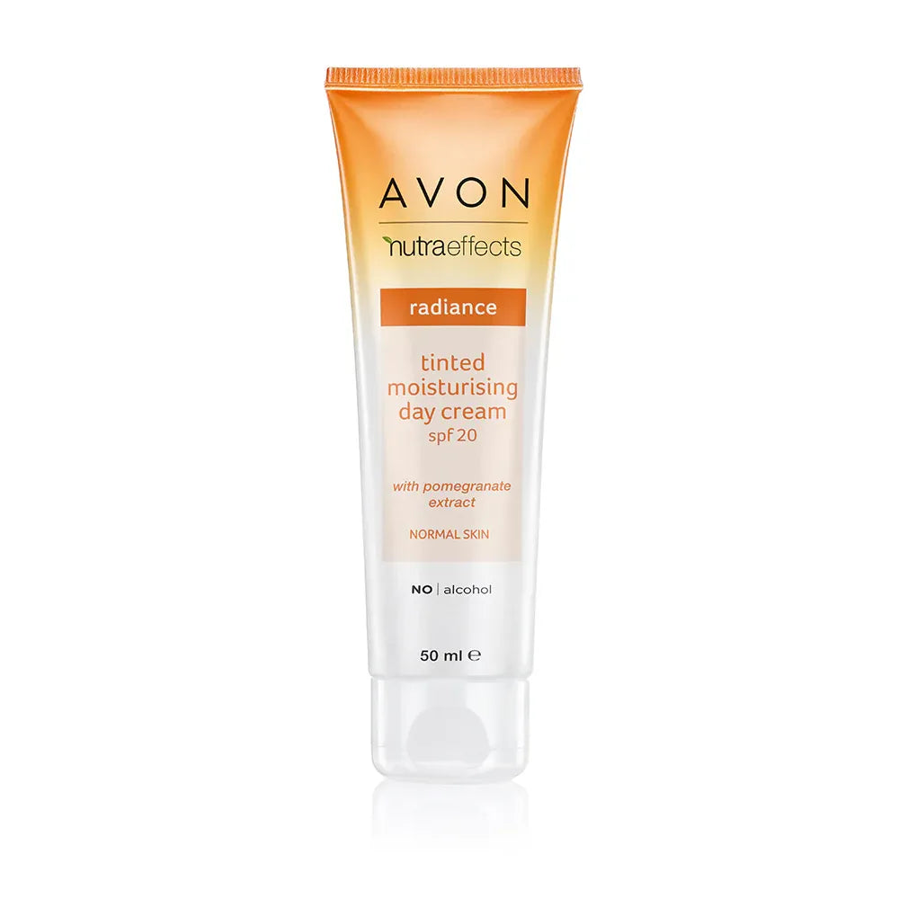 Nutra Effects Radiance Tinted Moisturiser offers hydration and SPF 20 protection in a 50ml tube for glowing skin.