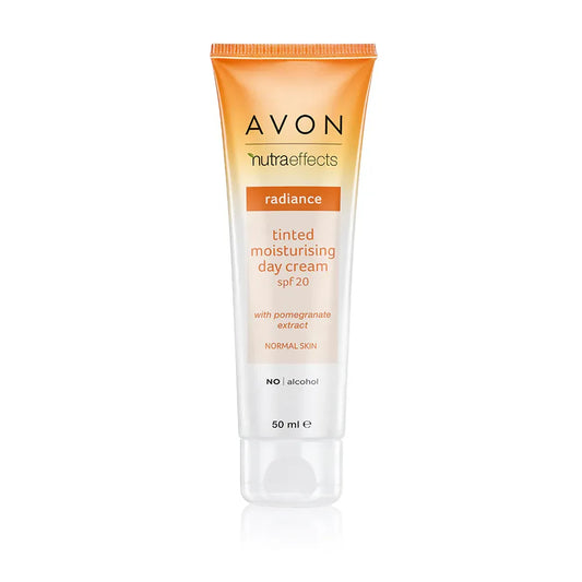 Nutra Effects Radiance Tinted Moisturiser offers hydration and SPF 20 protection in a 50ml tube for glowing skin.