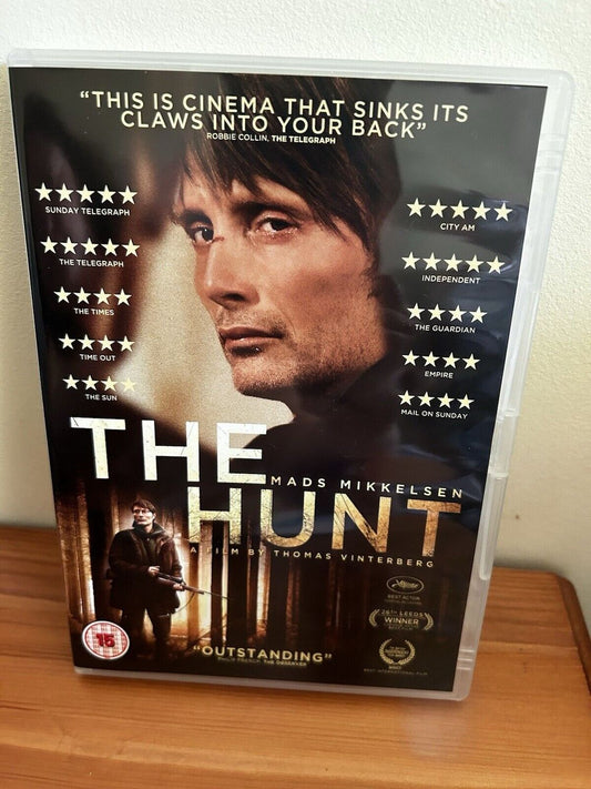 The Hunt (DVD) (2013) showcases Mads Mikkelsen in a gripping Danish drama directed by Thomas Vinterberg.