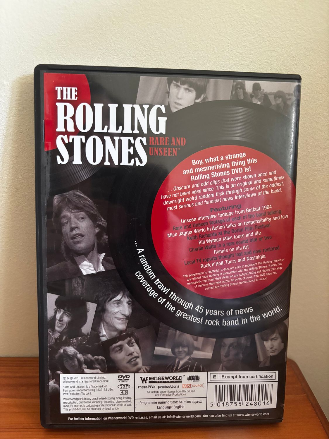 The Rolling Stones Rare and Unseen (DVD) showcases exclusive clips from the band's legendary history.