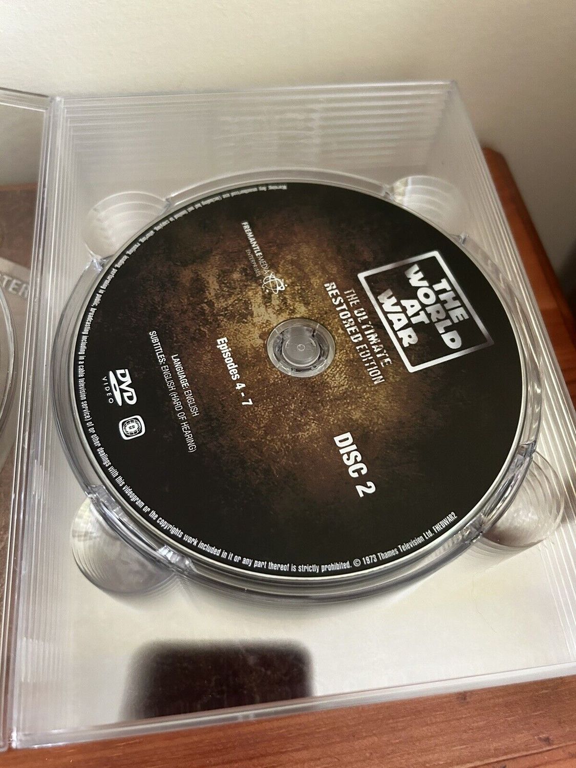 The World At War (Box Set) (DVD) includes Disc 2, showcasing powerful WWII narratives and stunning visuals.
