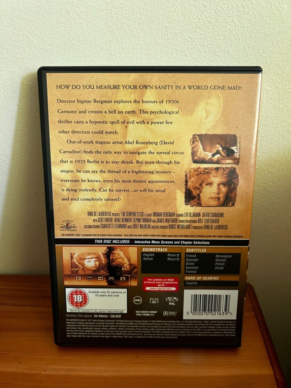The Serpent's Egg DVD (2004)